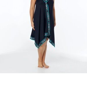 Coco Reef Black Swim Coverup with Asymmetrical Hemline